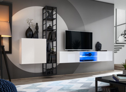 Living room Complete Set 3 pieces luxury wall unit wall cabinet TV lowboard design